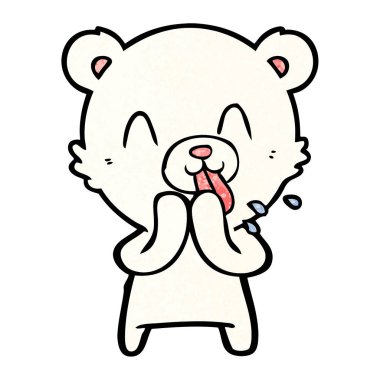 Kutup Ayısı Çizgi Filminin Vektör İllüstrasyonu