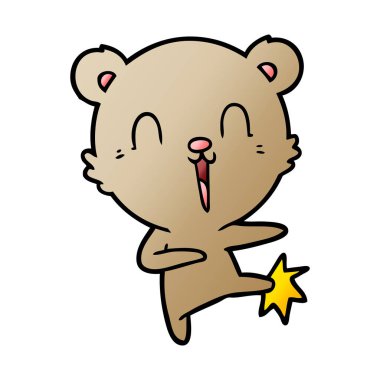 ayı çizgi film karakteri vektör çizim 