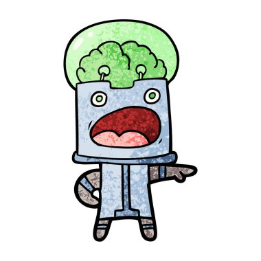 Çizgi film robotunun vektör çizimi