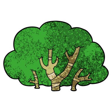 Çizgi film ağaçlarının vektör çizimi