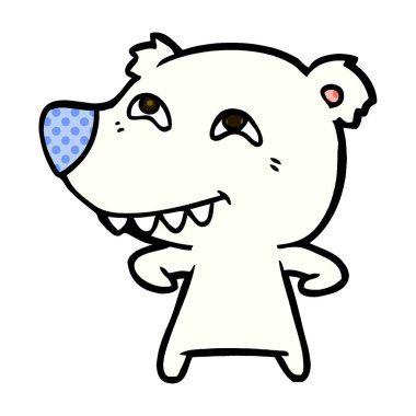 Kutup Ayısı Çizgi Filminin Vektör İllüstrasyonu