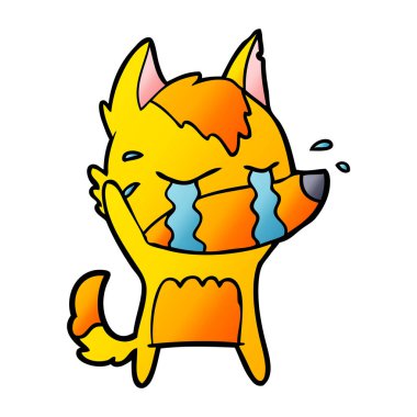 üzgün küçük tilki çizgi film karakteri