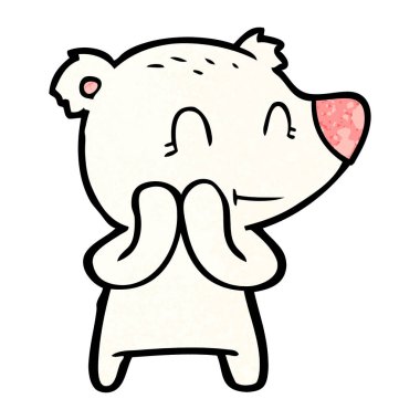 Kutup Ayısı Çizgi Filminin Vektör İllüstrasyonu