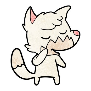 vektör çizim dostu karikatür Fox