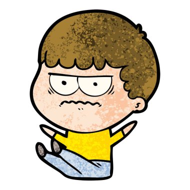 vektör çizim karikatür dostum rahatsız