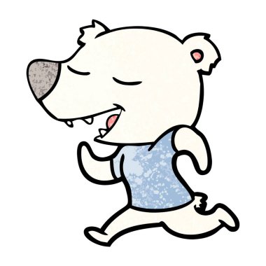 Kutup Ayısı Çizgi Filminin Vektör İllüstrasyonu