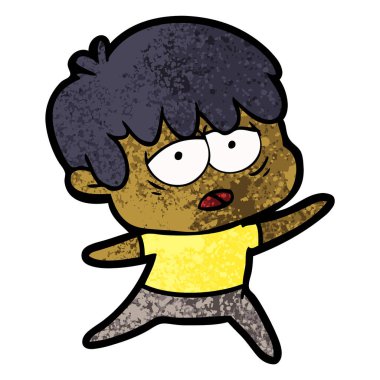 vektör çizim karikatür evlat yorgun