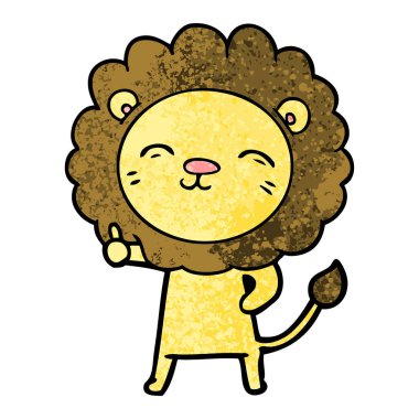 Çizgi film aslanının vektör çizimi