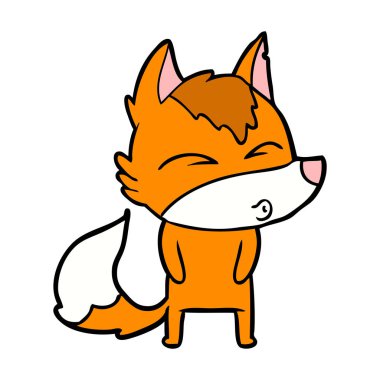 Tilki çizgi film karakteri vektör çizim