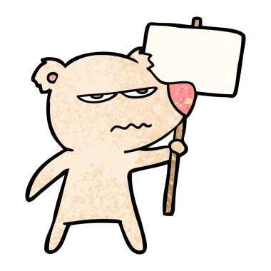 kızgın ayı çizgi film afişini holding