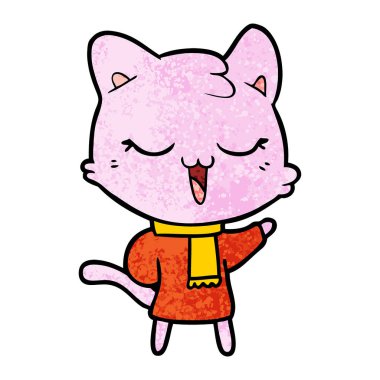 Çizgi film kedisinin vektör çizimi