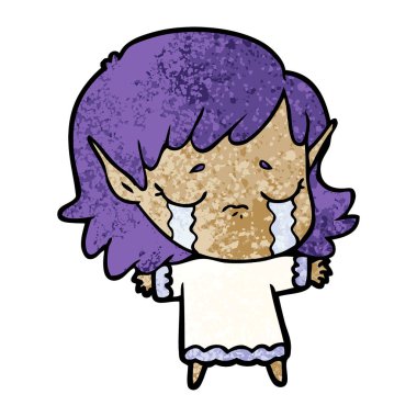 çizgi film ağlayan elf kızı