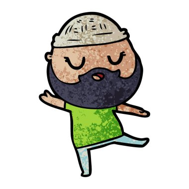 Sakallı sevimli çizgi adam