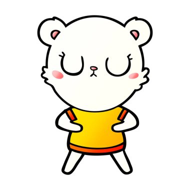 Kutup Ayısı Çizgi Filminin Vektör İllüstrasyonu