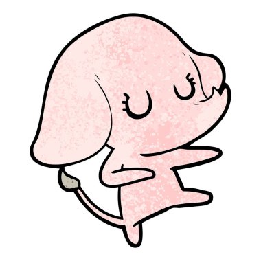 vektör çizim sevimli çizgi fil