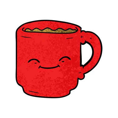 vektör çizim karikatür kahve kupa