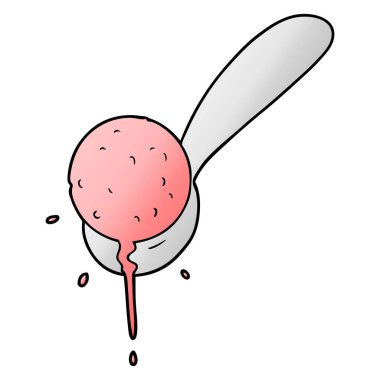 çizgi film dondurma kaşık