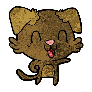 vektör çizim karikatür köpek gülen