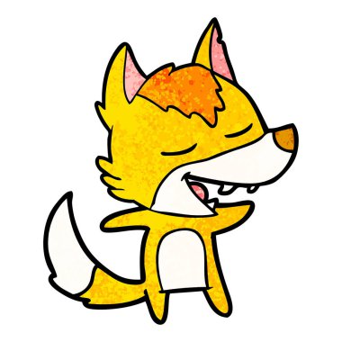 Tilki çizgi film karakteri vektör çizim