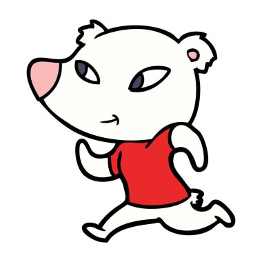 Kutup Ayısı Çizgi Filminin Vektör İllüstrasyonu