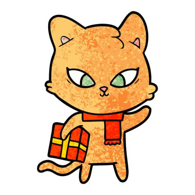 Çizgi film kedisinin vektör çizimi