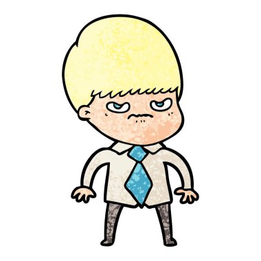 Çizgi film çocuğunun vektör çizimi