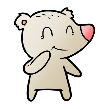 ayı çizgi film karakteri vektör çizim 