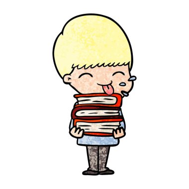 mutlu çizgi film çocuk vektör çizim