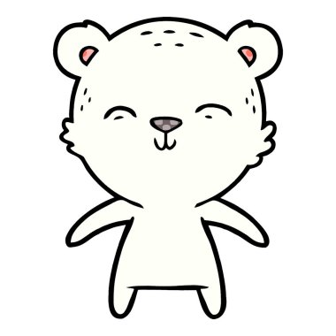 Kutup Ayısı Çizgi Filminin Vektör İllüstrasyonu