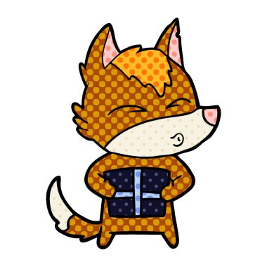 Tilki çizgi film karakteri ile hediye