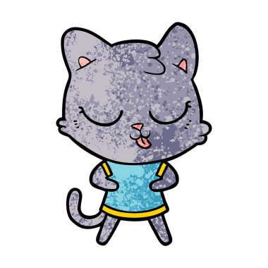 Çizgi film kedisinin vektör çizimi