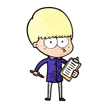 gergin çizgi film çocuk vektör çizim