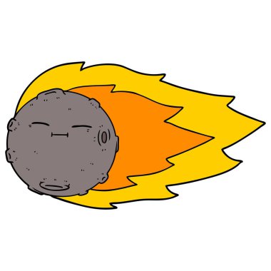 vektör çizim karikatür göktaşı