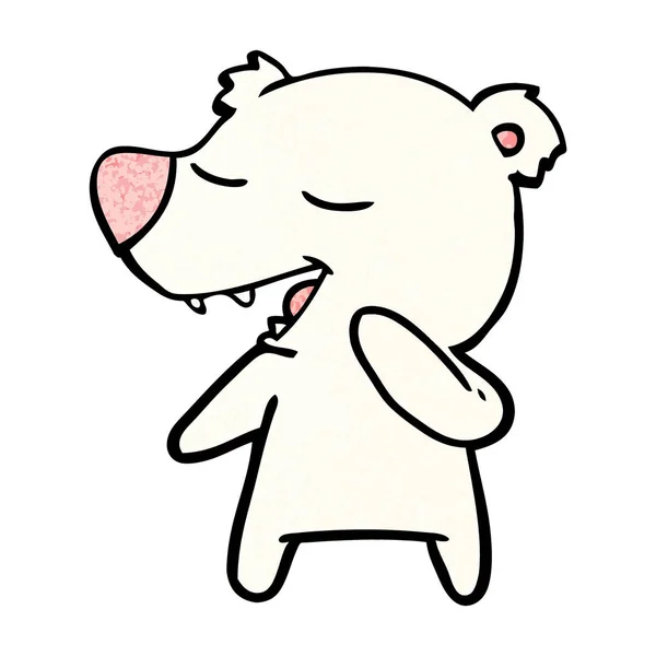 Vector Illustration Polar Bear Cartoon — Stock Vector