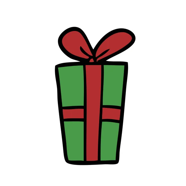 Vectorillustratie Van Cartoon Kerstcadeau — Stockvector