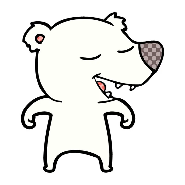 北极熊卡通的矢量图解 — 图库矢量图片