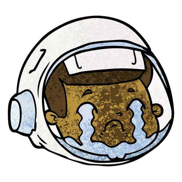 Ilustración Vectorial Cara Astronauta Dibujos Animados — Vector de stock