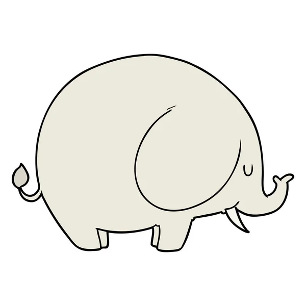 Vector Illustration Cartoon Elephant — Stock Vector