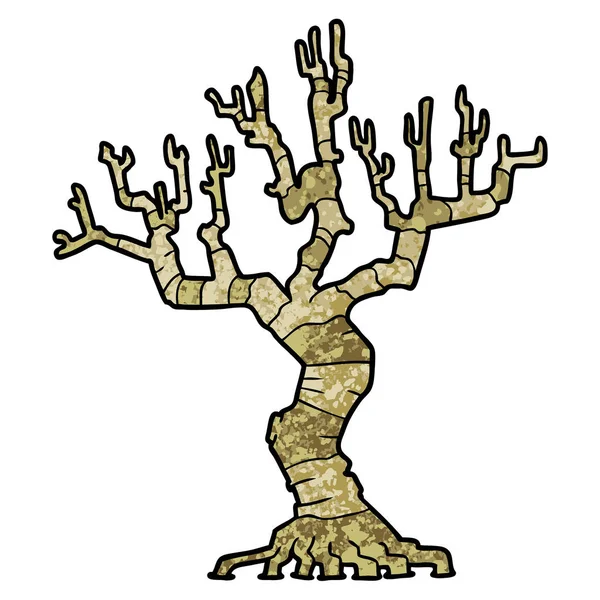 Ilustração Vetorial Árvore Dos Desenhos Animados — Vetor de Stock