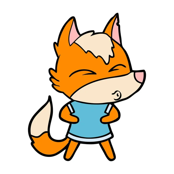 Vector Εικονογράφηση Του Fox Χαρακτήρα Κινουμένων Σχεδίων — Διανυσματικό Αρχείο