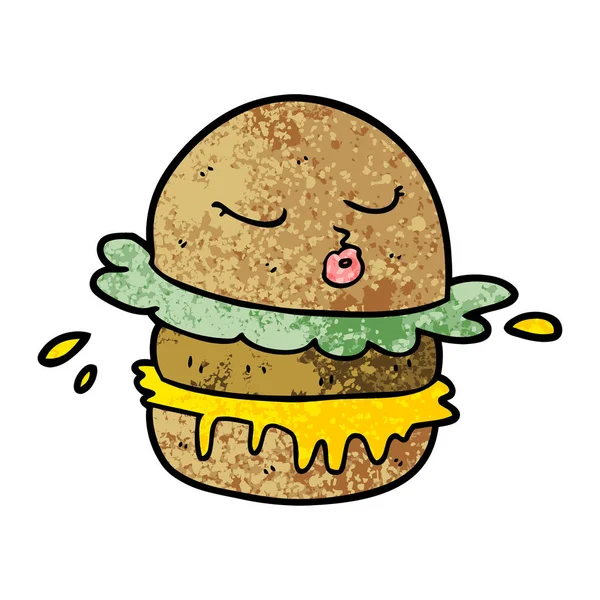 Kreslený Rychlého Občerstvení Burger — Stockový vektor