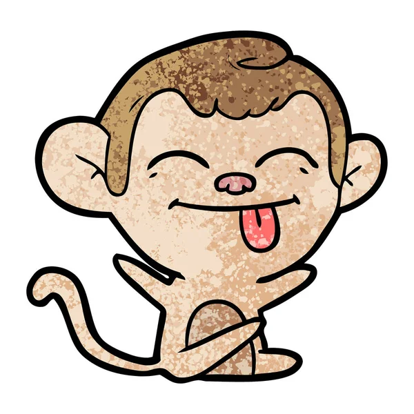 Vectorillustratie Van Grappige Cartoon Monkey — Stockvector