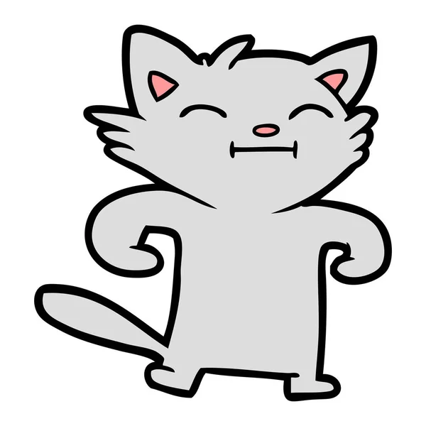 快乐卡通猫矢量插画 — 图库矢量图片
