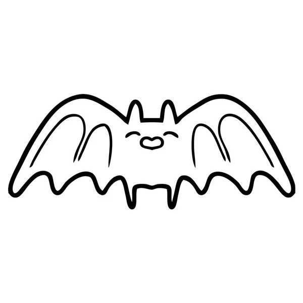 Vector Illustration Spooky Cartoon Bat — Stock Vector