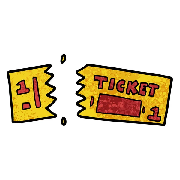 Cartoon Ticket Vectorillustratie — Stockvector