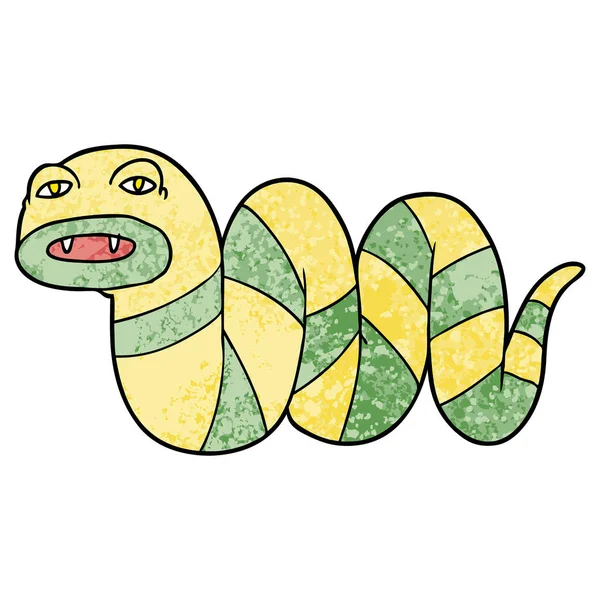 Vector Illustration Cartoon Snake — Stock Vector