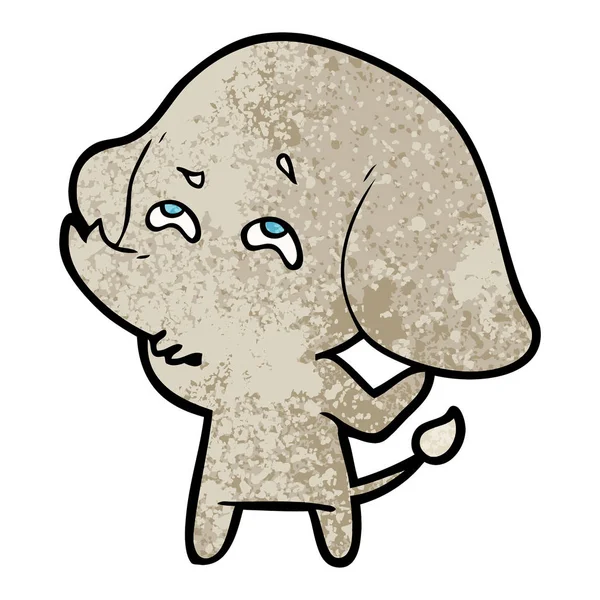 Ilustración Vectorial Del Elefante Dibujos Animados Recordando — Vector de stock