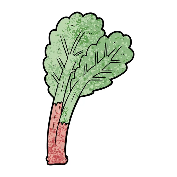 Vector Illustration Cartoon Rhubarb — Stock Vector