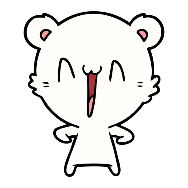 快乐北极熊卡通 — 图库矢量图片