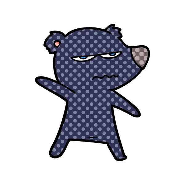 Vector Illustration Bear Cartoon Character — Stock Vector